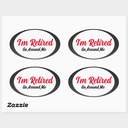 Ik ben gepensioneerde ovale Sticker (Vel)