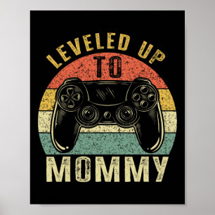 Ik Ben Gepromoveerd Naar Mama Oude Videogame Spele Poster