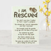 Ik ben gered beste hond vader Kaart (Gele Bloem)