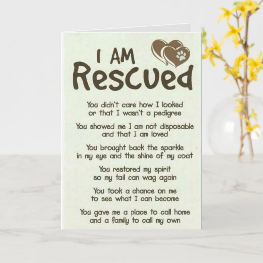 Ik ben gered beste hond vader Kaart (Gele Bloem)