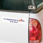 Ik ben geregistreerd om te stemmen 2026 bumpersticker (Op Truck)