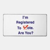 Ik ben geregistreerd om te stemmen 2026 bureaumat (Voorkant)