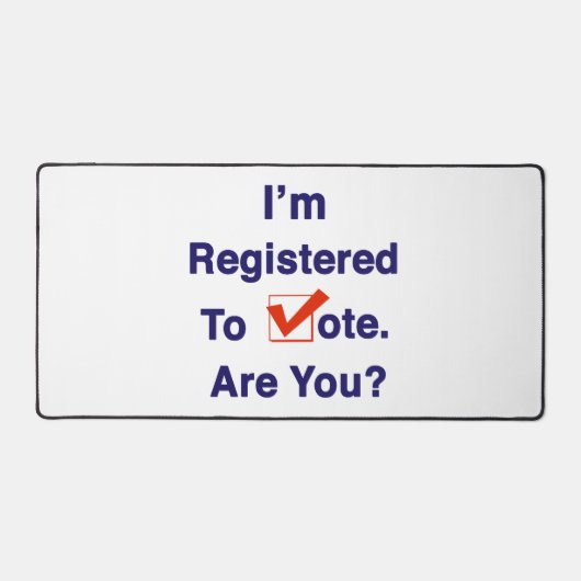 Ik ben geregistreerd om te stemmen 2026 bureaumat (Voorkant)