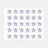 Ik ben geregistreerd om te stemmen 2026 labels (Vel)