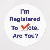 Ik ben geregistreerd om te stemmen 2026 labels (Design 2)