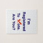 Ik ben geregistreerd om te stemmen 2026 legpuzzel (Horizontaal)