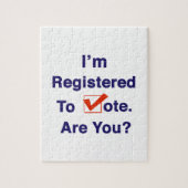 Ik ben geregistreerd om te stemmen 2026 legpuzzel (Verticaal)