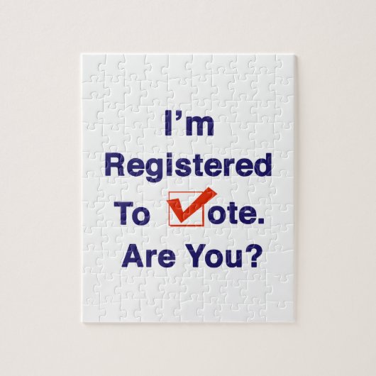 Ik ben geregistreerd om te stemmen 2026 legpuzzel (Verticaal)
