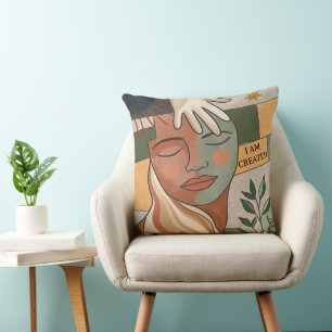 IK BEN GESCHAPEN -Boho Modern Geïnspireerd Kussen