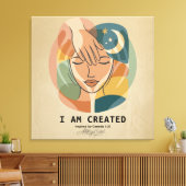 Ik Ben Geschapen - Boho Moderne Inspirerende Vormg Canvas Afdruk (Insitu (Woonkamer))