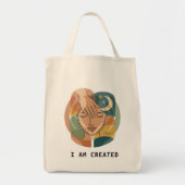 Ik Ben Geschapen - Hand van Genade Tote Bag (Voorkant)