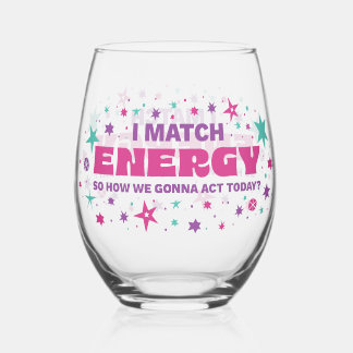 Ik ben geschikt voor energie wijnglas zonder voet