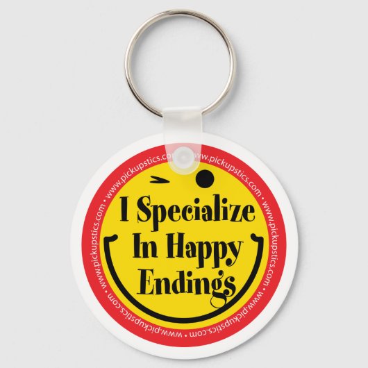 Ik ben gespecialiseerd in Happy Endings Sleutelhanger (Voorkant)