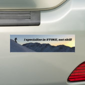 Ik ben gespecialiseerd in stoke, niet in vaardighe bumpersticker (Op auto)