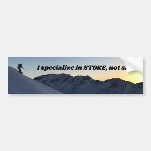 Ik ben gespecialiseerd in stoke, niet in vaardighe bumpersticker (Voorkant)