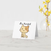 Ik ben Gesponnen-effect (Perfect), Cat Lovers BLAN Kaart (Gele Bloem)