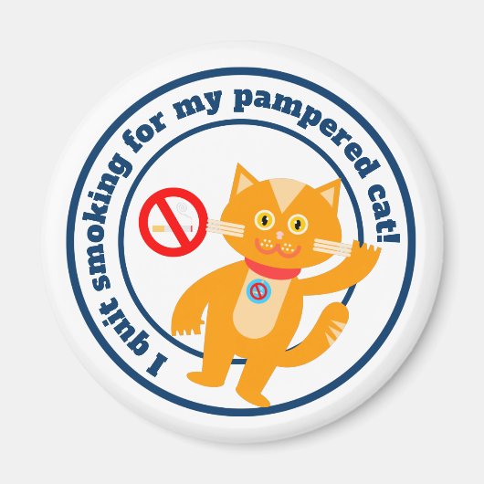 Ik ben gestopt met roken voor mijn kat magneet (Voorkant)