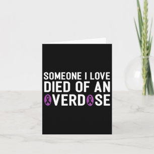 Ik ben gestorven aan een overdosis Stop verslaving Kaart