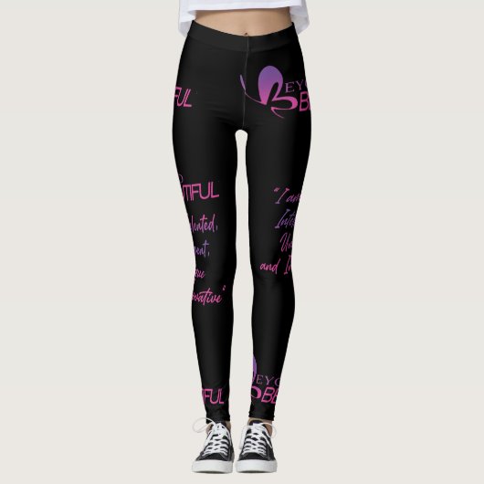 Ik ben getalenteerd, intelligent, uniek en innovat leggings (Voorkant)