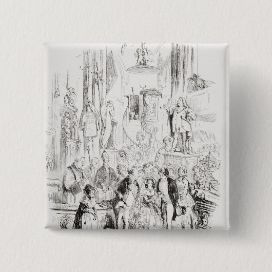 Ik ben getrouwd vierkante button 5,1 cm (Voorkant)