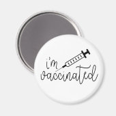 Ik ben gevaccineerd. coronavaccin, coronavirus. magneet (Voorkant / Achterkant)