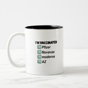 Ik ben gevaccineerd! Covid Vaccine Tweekleurige Koffiemok