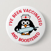 Ik ben gevaccineerd en geboosterd. ronde button 7,6 cm (Voorkant)