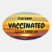 "Ik ben gevaccineerd" Ovale Sticker (Voorkant)