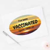 "Ik ben gevaccineerd" Ovale Sticker (Envelop)