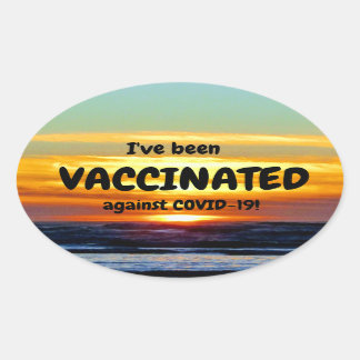 "Ik ben gevaccineerd" Ovale Sticker