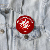 Ik ben gevaccineerd rood ronde button 7,6 cm (In situ)