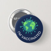 Ik ben gevaccineerd tegen het Covid Vaccin Ronde Button 5,7 Cm (Voorkant /achterkant)