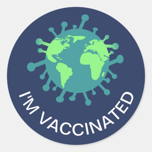 Ik ben gevaccineerd tegen het Covid Vaccin Ronde Sticker (Voorkant)
