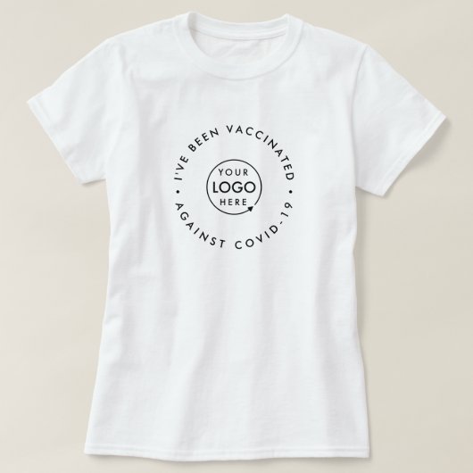 Ik ben gevaccineerd voor 19 zakelijke Logo. T-shirt (Design voorkant)