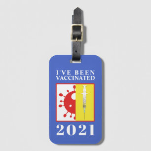 Ik ben gevaccineerd voor Covid-19 2021 Bagagelabel