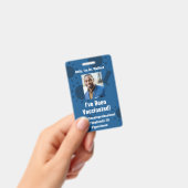 Ik ben gevaccineerd voor Covid-19, Deep Blue Badge (Handheld)