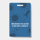 Ik ben gevaccineerd voor Covid-19, Deep Blue Badge (Achterkant)