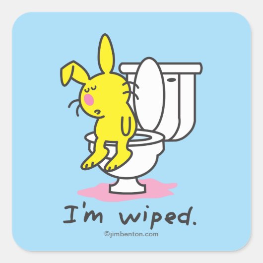 Ik ben gevleid vierkante sticker (Voorkant)