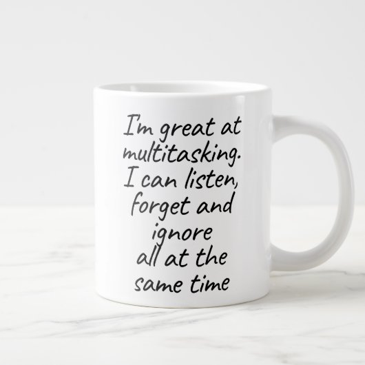 Ik ben geweldig in multitasking grote koffiekop (Rechts)