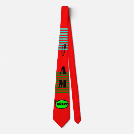 Ik ben geweldig TIE (Motor Rood) Stropdas (Voorkant)