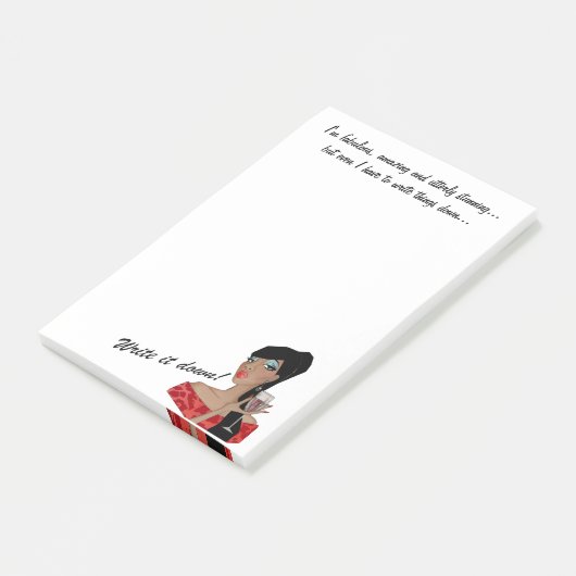 "Ik ben geweldig, verbazingwekkend, verbluffend... Post-it® Notes (Schuin)