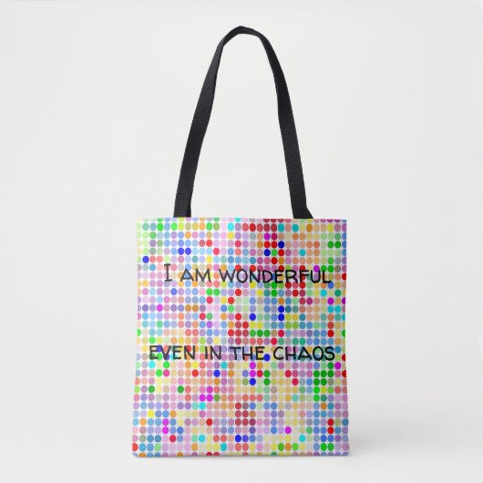 Ik ben geweldig zelfs in de chaos canvas tas (Voorkant)