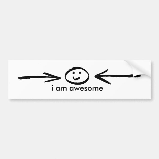 Ik ben Geweldige - Bumpersticker (Voorkant)