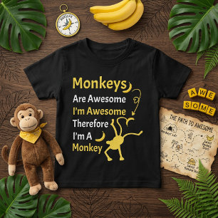 Ik ben Geweldige Daarom ben ik een Monkey Funny Qu T-shirt