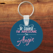 Ik ben Geweldige dat ik Angie noem. Sleutelhanger (Voorkant)