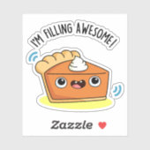 Ik ben Geweldige Funny Pie Pun aan het vullen Sticker (Vel)