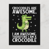 Ik ben Geweldige Krokodil Grappige Krokodillen lov Briefkaart (Voorkant)