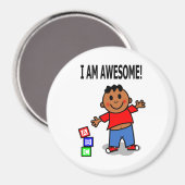 IK BEN GEWELDIGE! Leuke Cartoon Jongensmagneet Magneet (Voorkant / Achterkant)