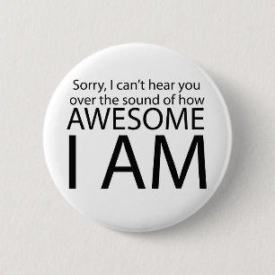 Ik ben geweldige ronde button 5,7 cm