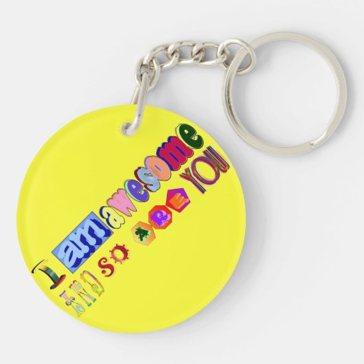 Ik ben Geweldige Sleutelhanger (Achterkant)